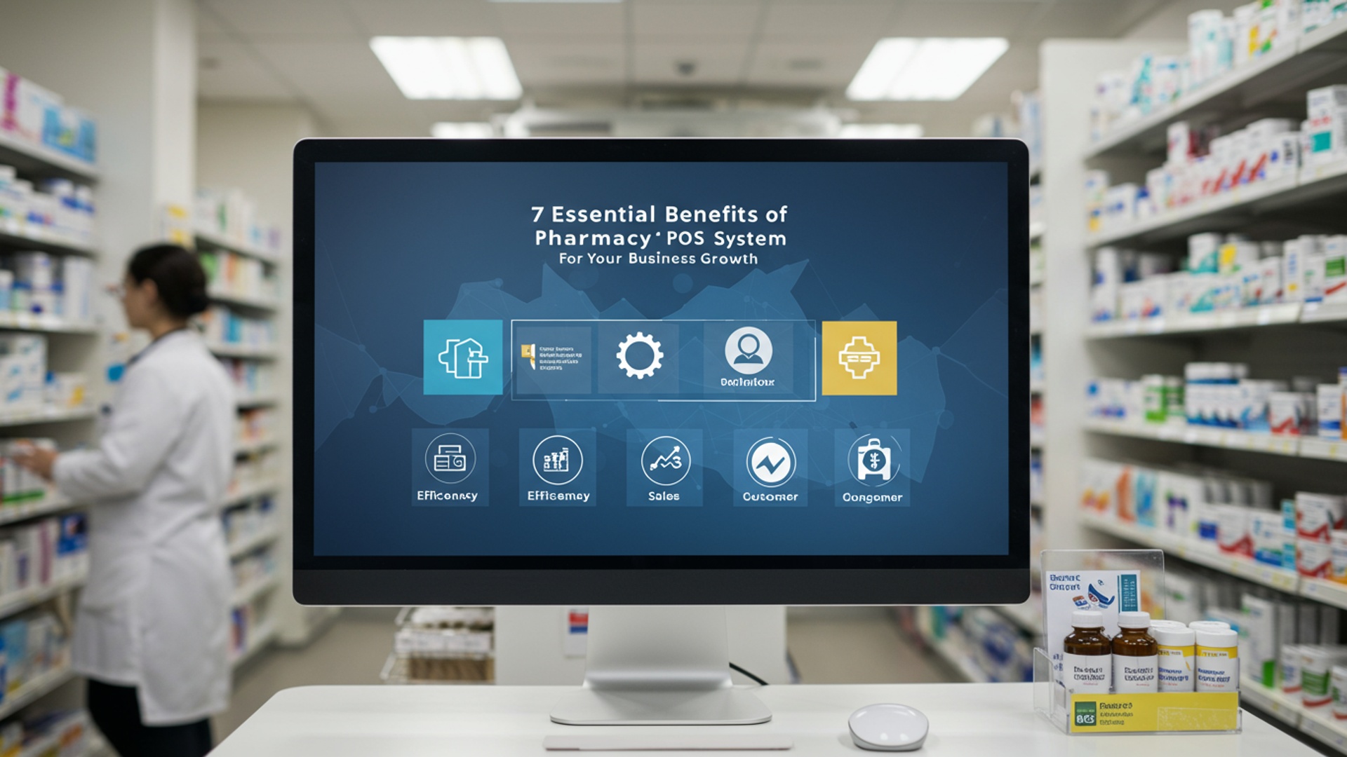 7 Essential Benefits of a Pharmacy POS System for Your Business Growth illustration