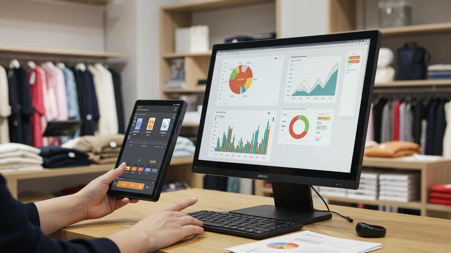 Mastering Textile Retail 8 Must-Have POS Software Features illustration
