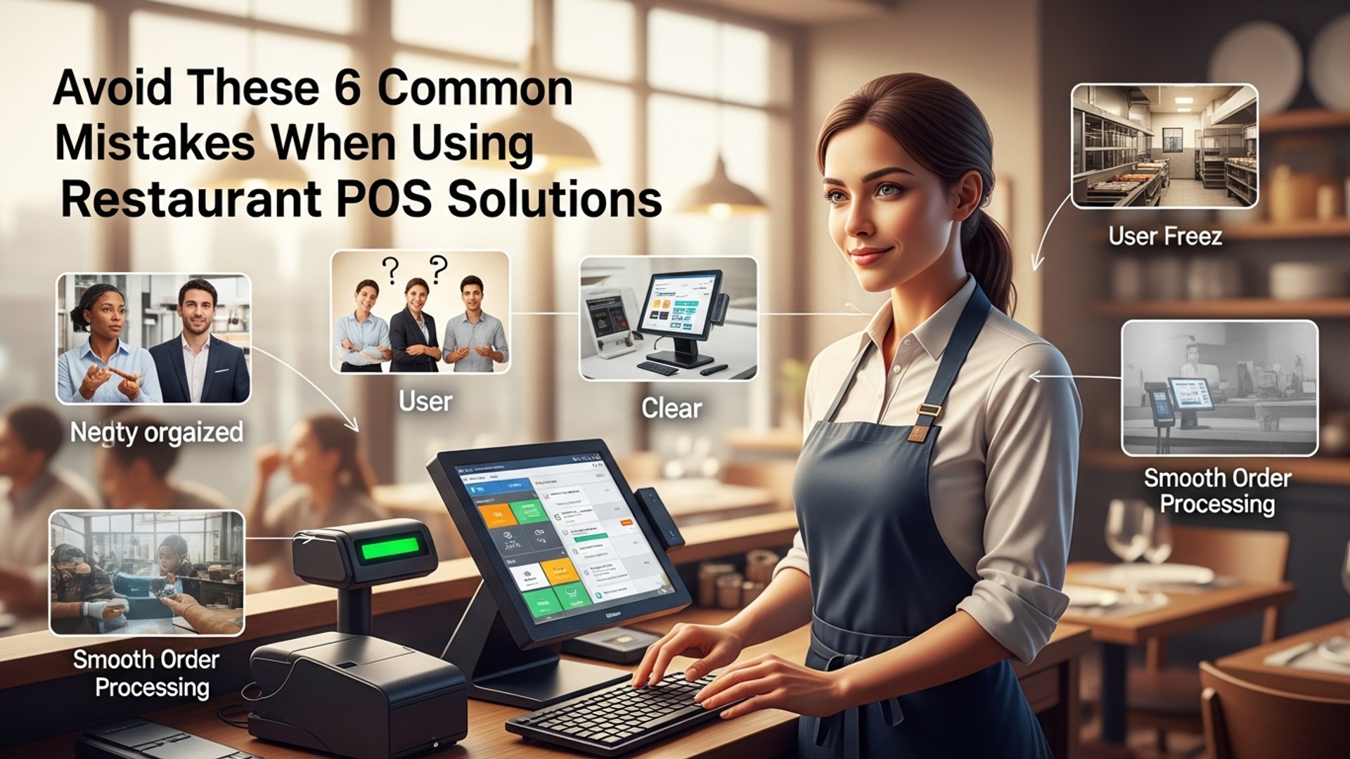 Avoid These 6 Common Mistakes When Using Restaurant POS Solutions illustration