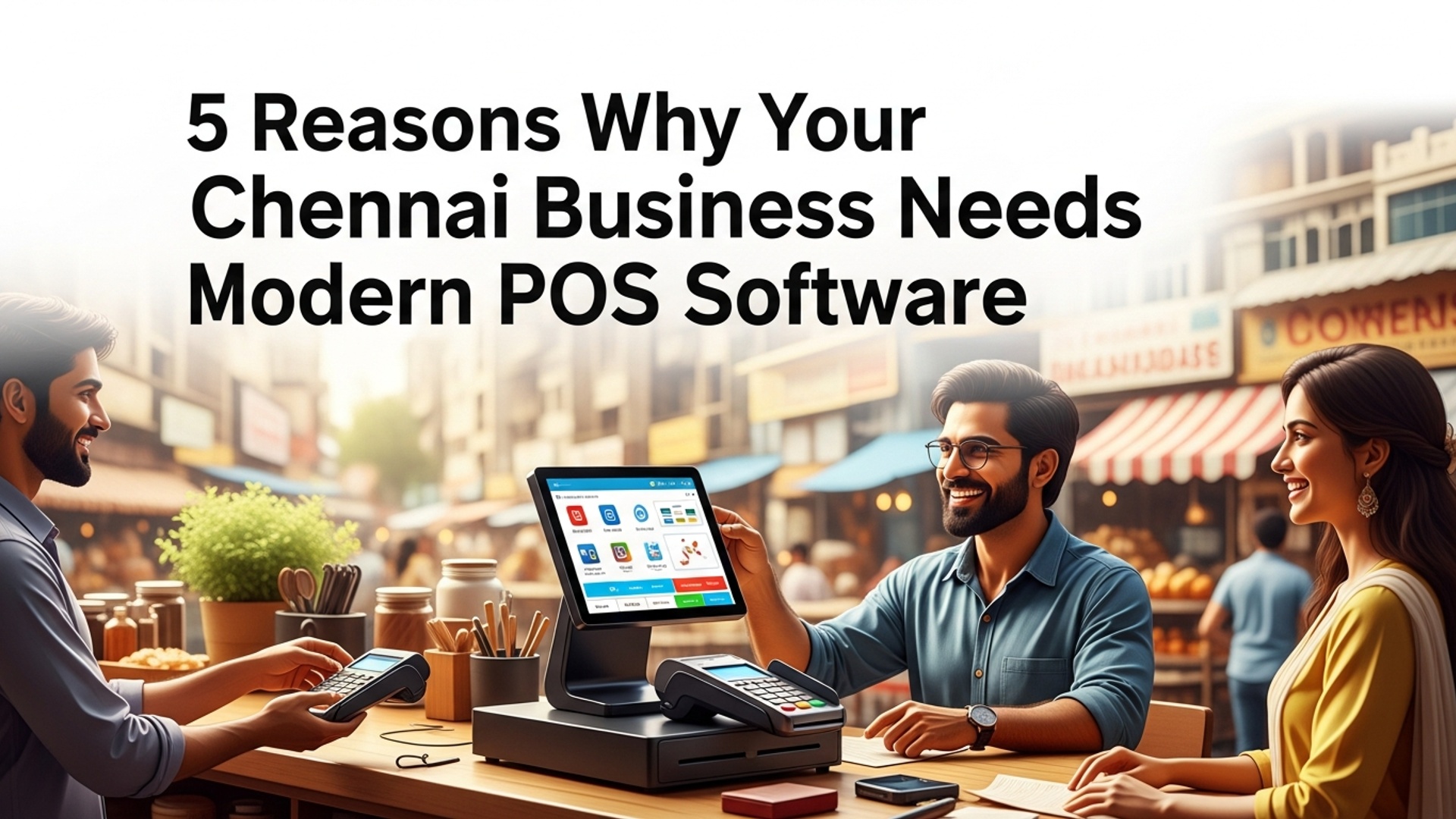5 Reasons Why Your Chennai Business Needs Modern POS Software illustration