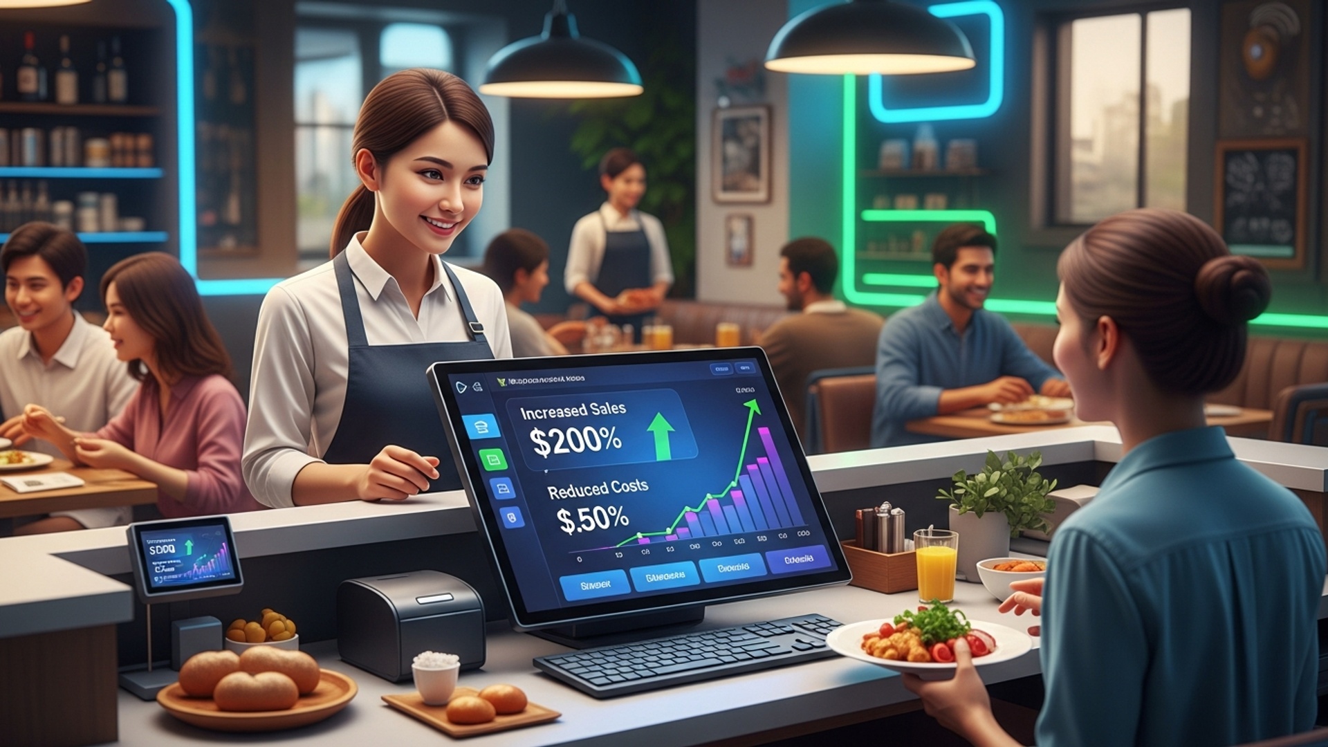5 Ways Restaurant POS Systems Boost Your Business Profitability illustration