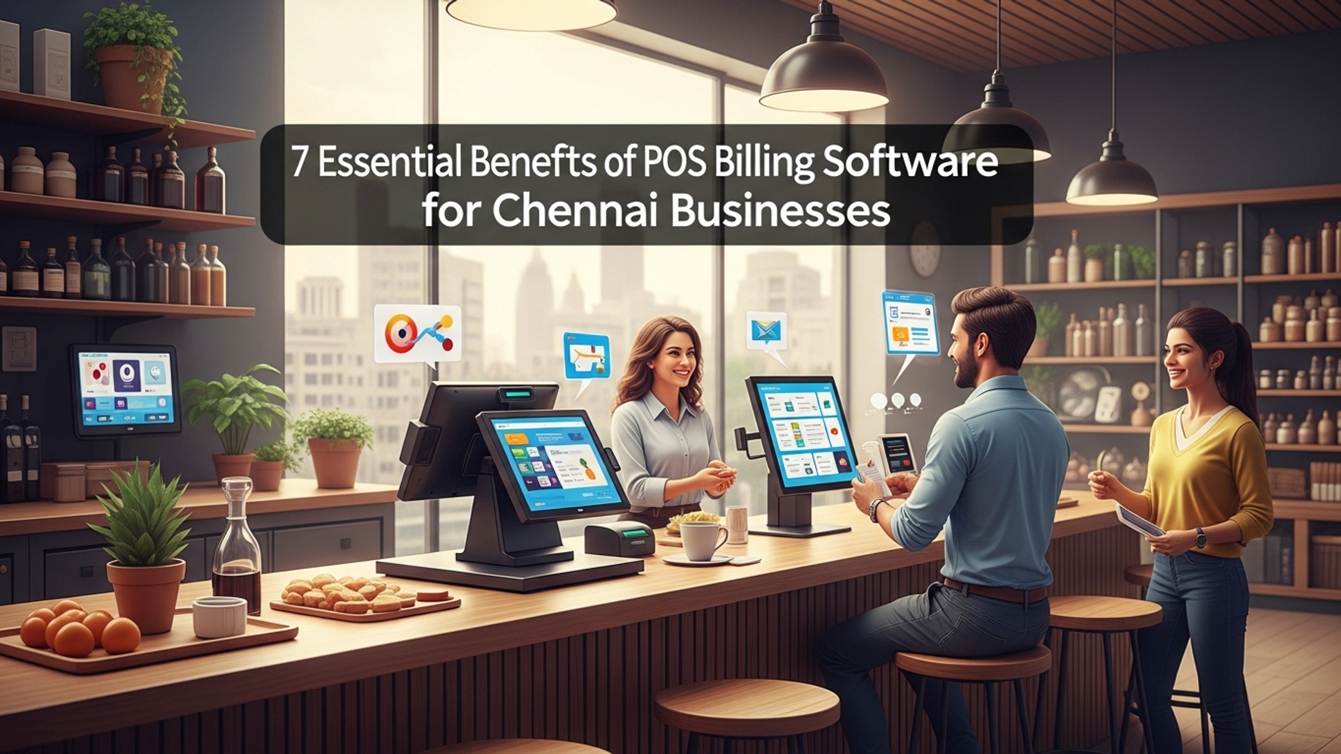 7 Essential Benefits of POS Billing Software for Chennai Businesses illustration