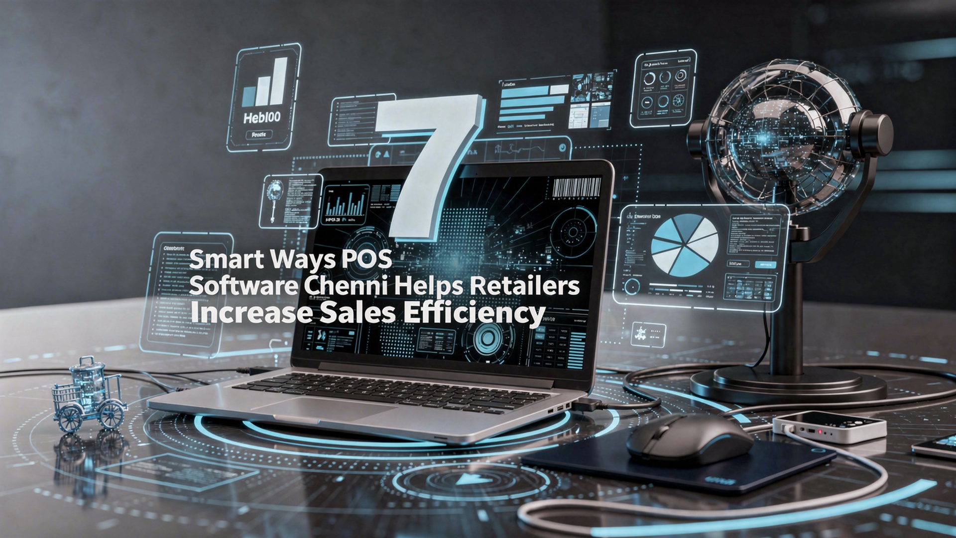 7 Smart Ways POS Software Chennai Helps Retailers Increase Sales Efficiency illustration