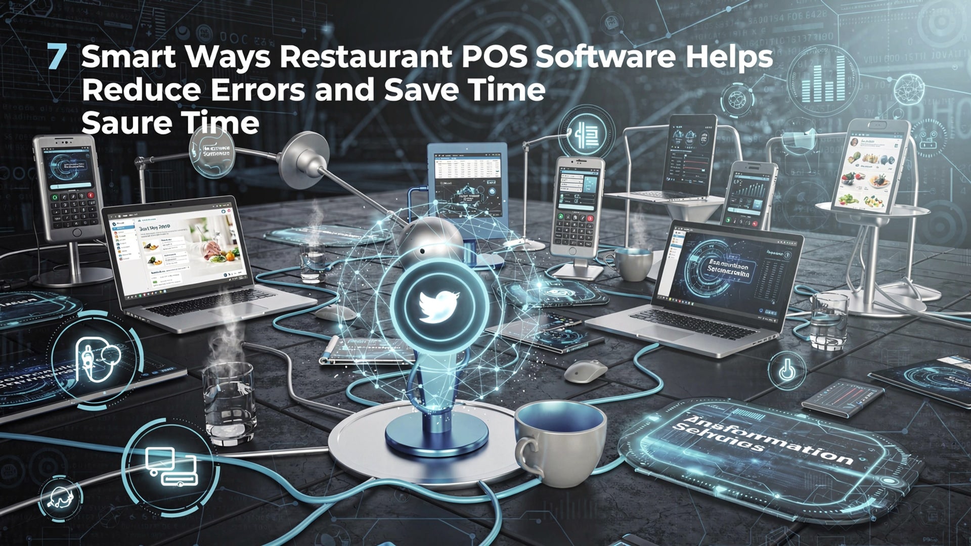 7 Smart Ways Restaurant POS Software Helps Reduce Errors and Save Time illustration