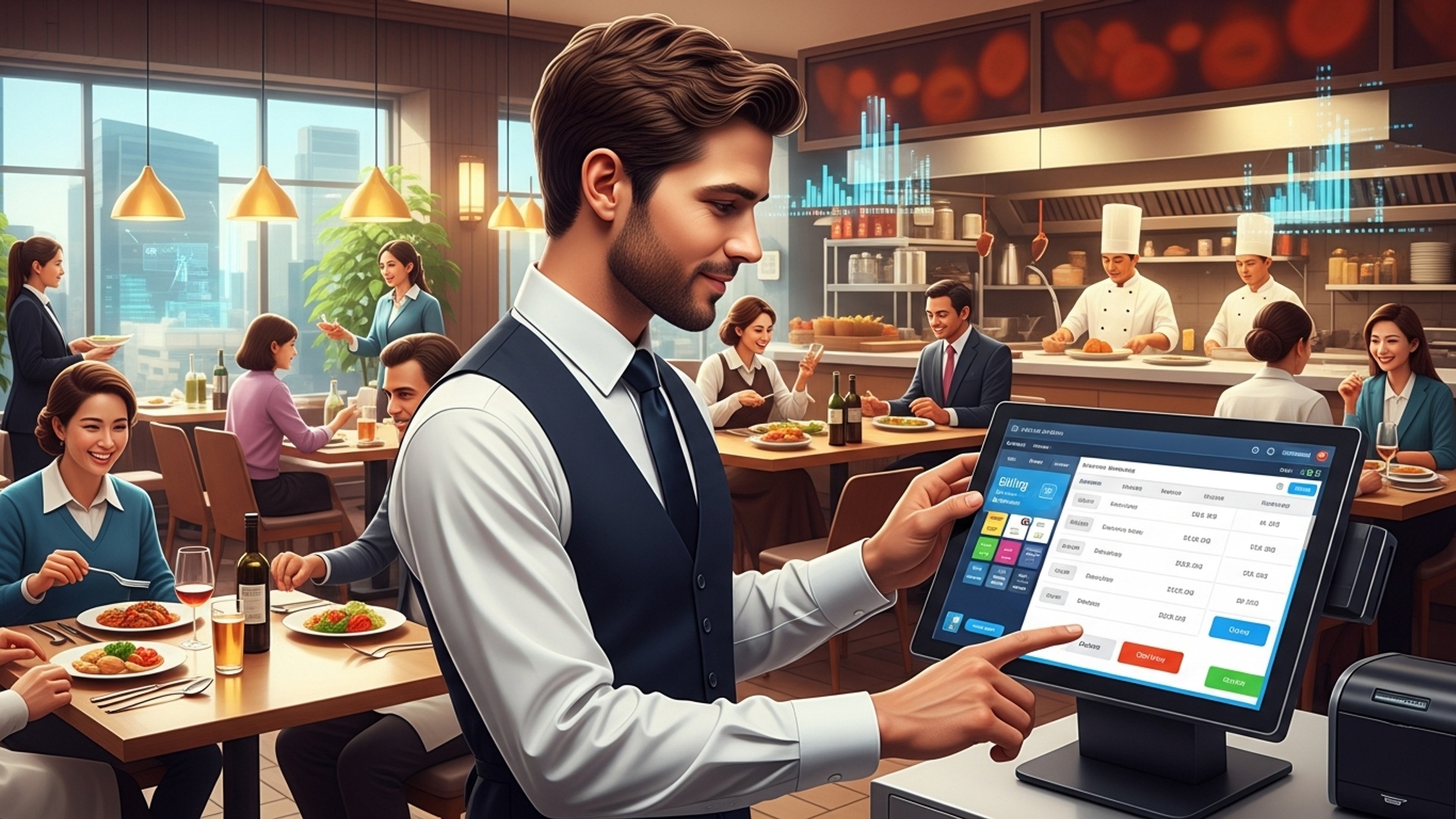 How to Simplify Restaurant Billing and Order Management with a Smart POS System illustration