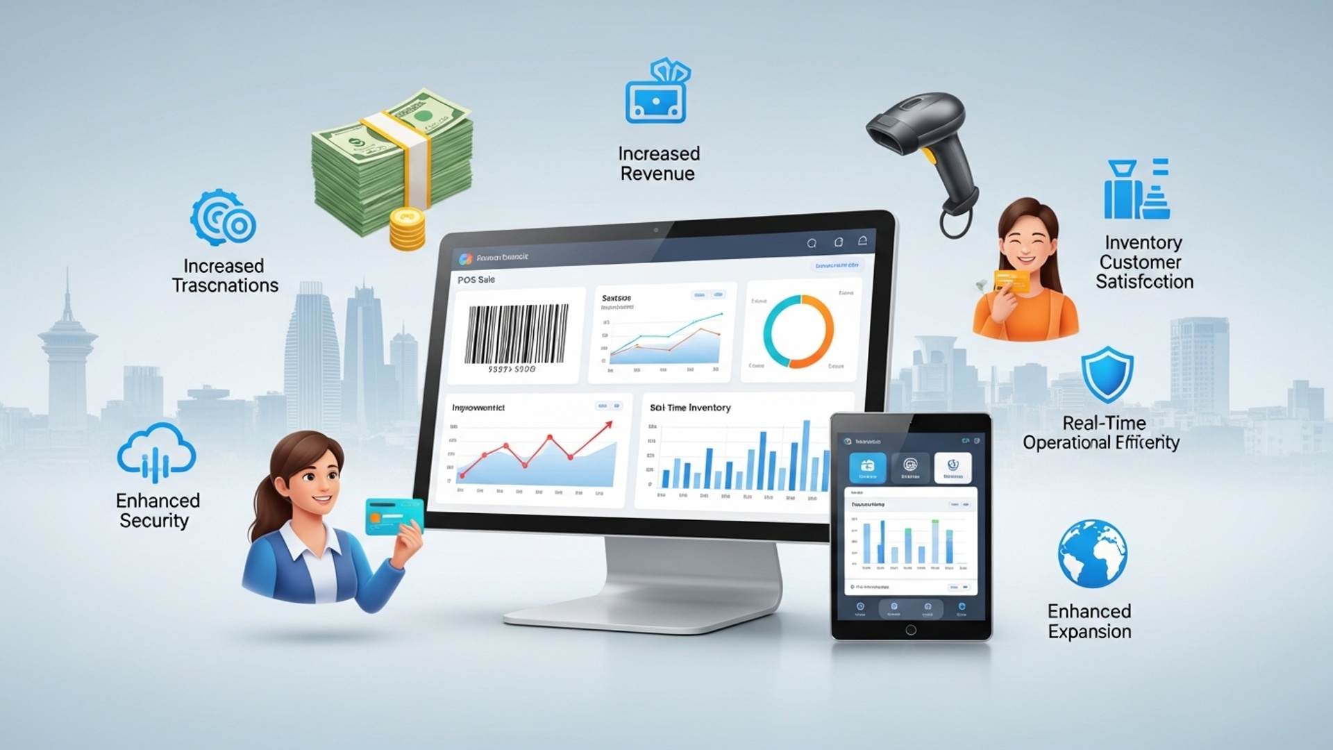 Top 7 Benefits of Using Modern POS Software for Your Chennai Business illustration