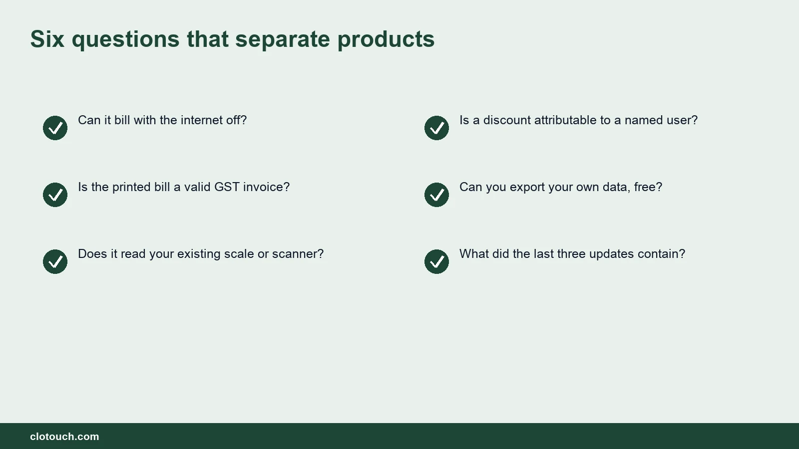 Checklist of six questions to ask when choosing the best POS software in India