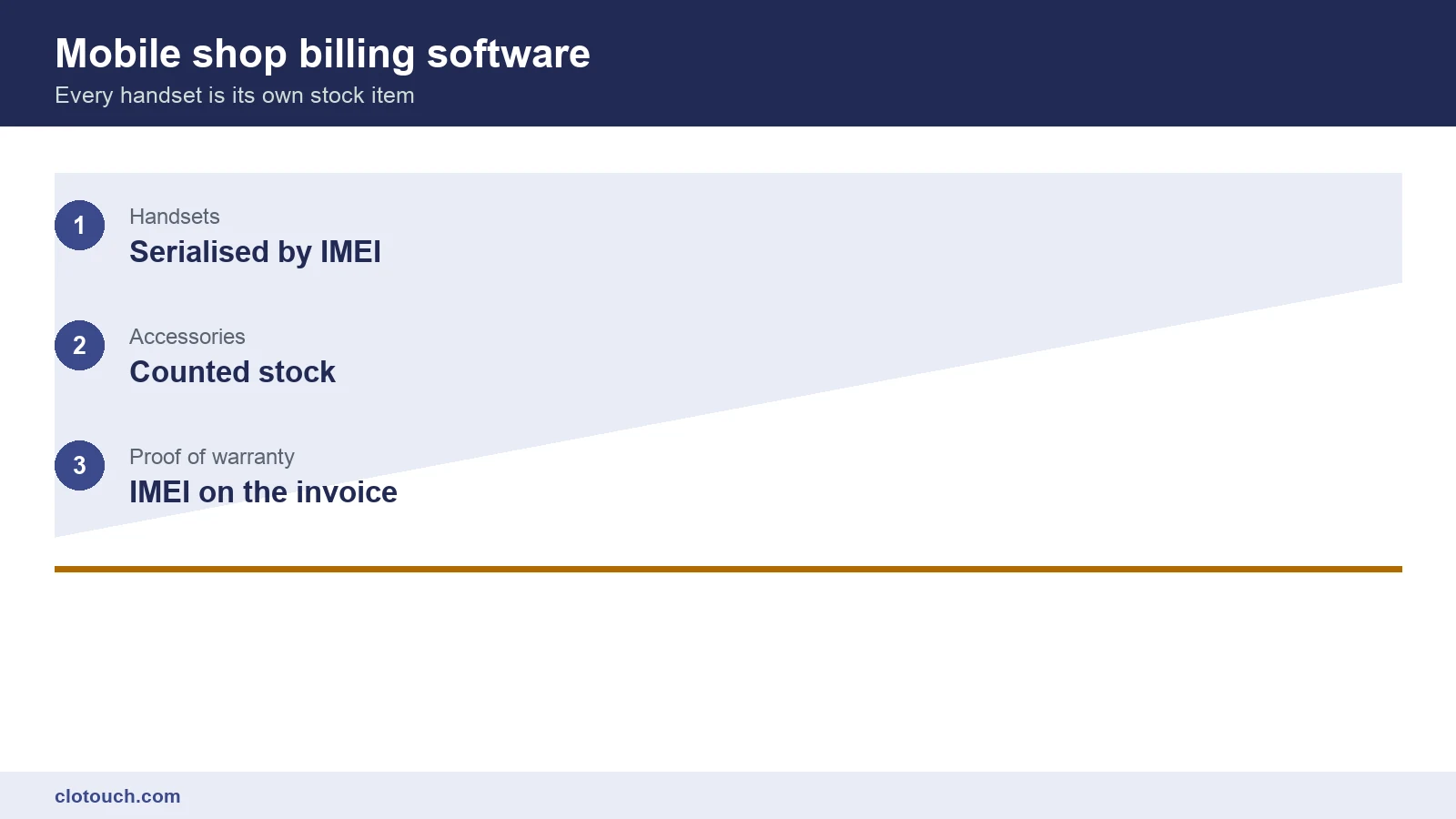 Mobile shop billing software at an Indian phone store counter capturing an IMEI number during billing