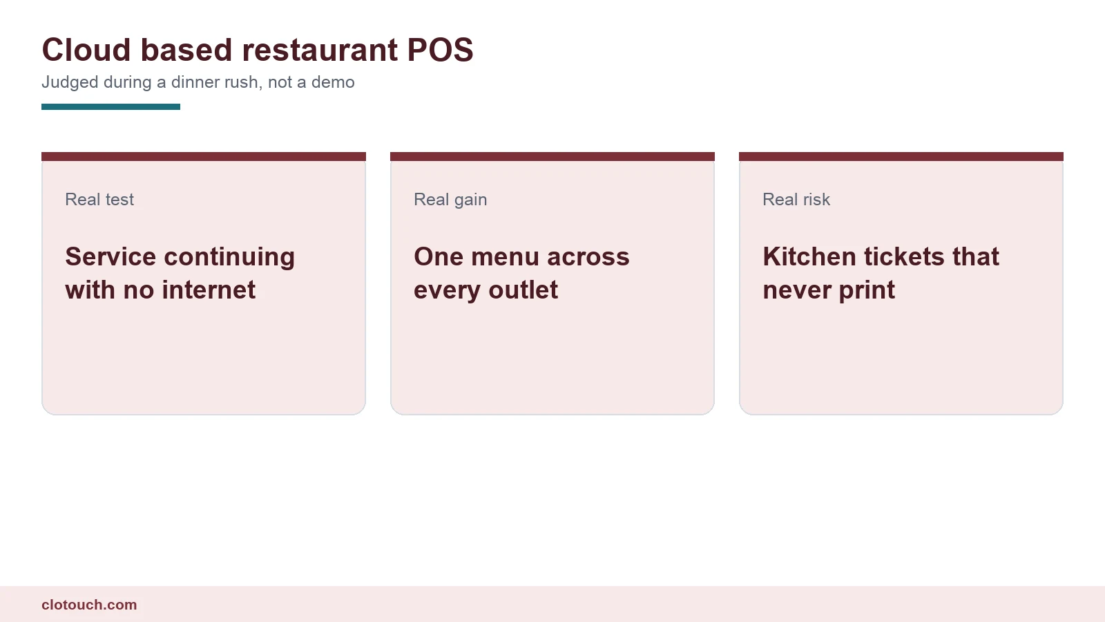 Cloud based restaurant POS running across a dining floor and kitchen in India